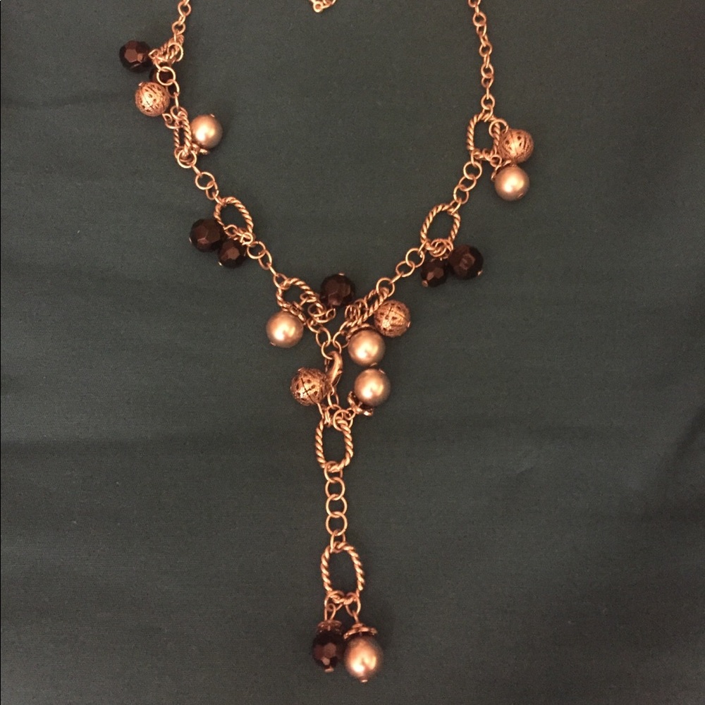Adjustable Black and Silver Beaded Necklace